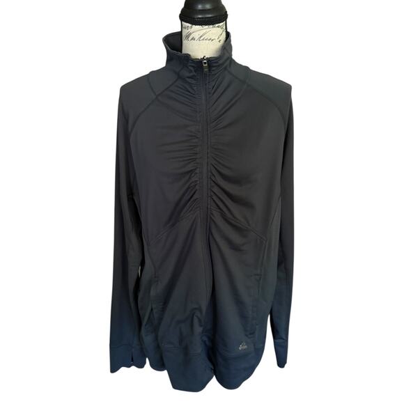 Adidas Women's Gray Athleisure Climate Gray Plus Size Jacket Size 2XL - Picture 1 of 4